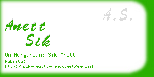 anett sik business card